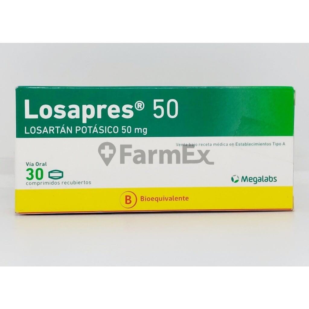 Losapres 50 mg x 30 comprimidos Farmex-Pluxee-Persistente